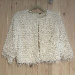 Vintage cream fringe top
